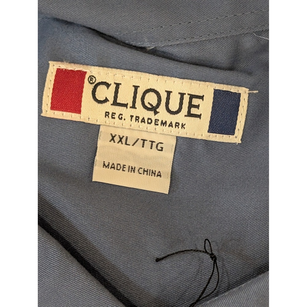Clique XXL Button Down Dress Shirt Men's‎ Long Sleeve Blue AFI Logo - Picture 2 of 4